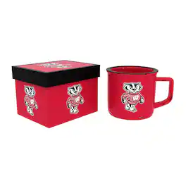 Evergreen Enterprises - Wisconsin Badgers 14oz. Ceramic Camp Cup with Gift Box - Multicolor