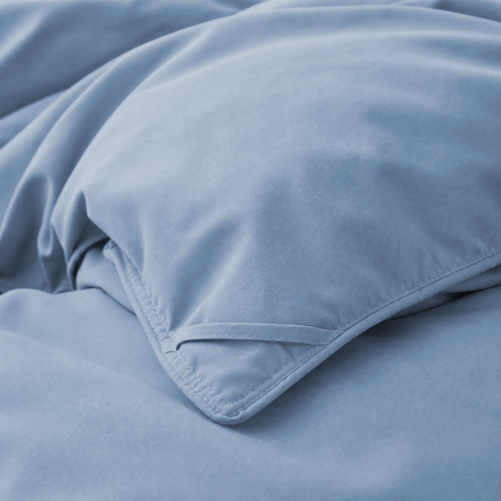 Alt View 1. Peace Nest - Peace Nest White Goose Down Feather Fiber Comforter Duvet Insert, Blue, King - Blue.