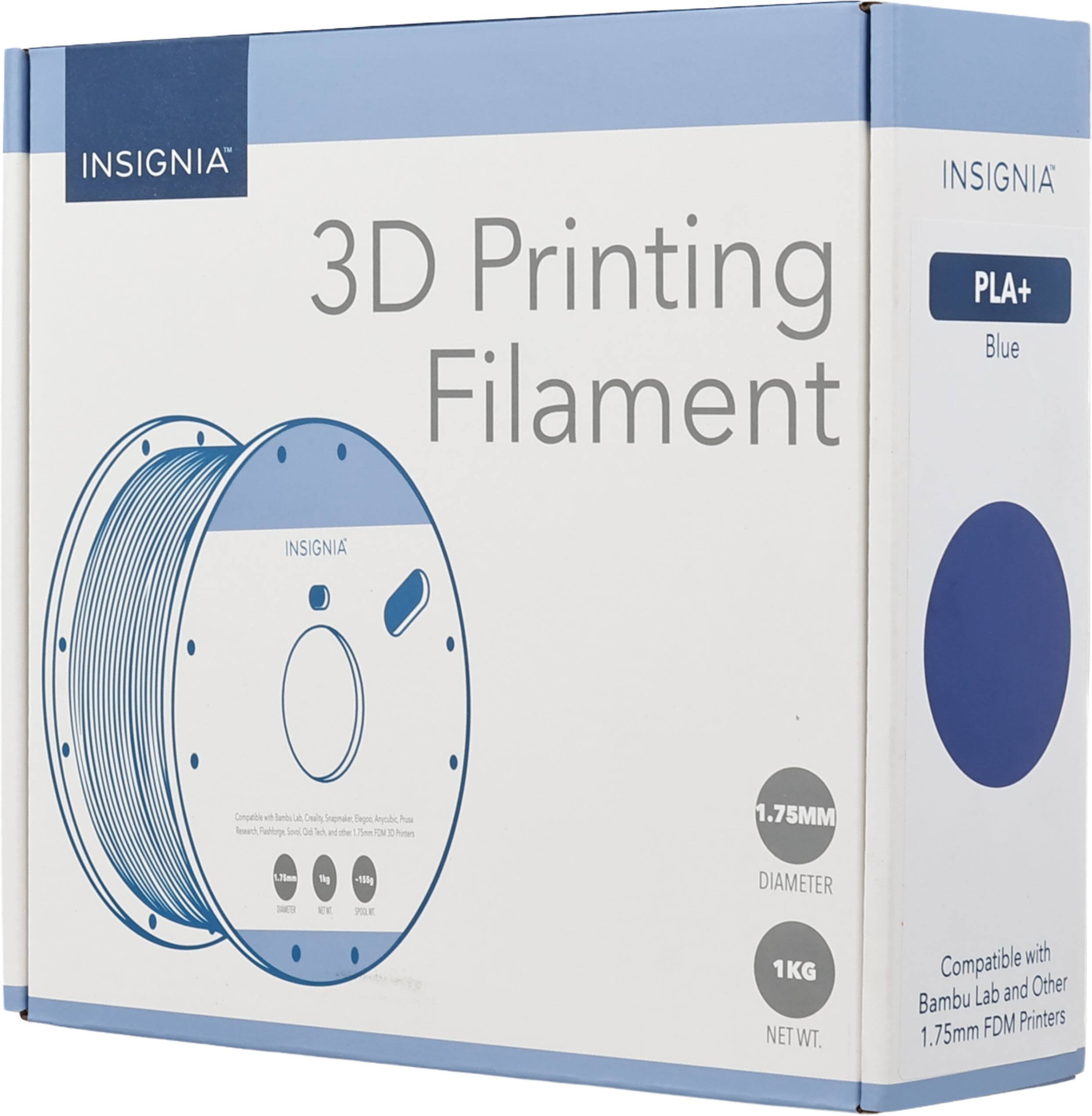 INSIGNIA 3D Printing PLA+ Blue Filament - 1.75MM DIAMETER 1KG NET WT. Compatible with Lab and Other Bambu FDM Printers 1.75mm