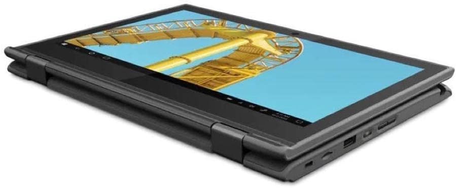 Angle. Lenovo - Lenovo 300E G2 11.6"" Touch Laptop Intel Celeron N4100 4GB RAM 128GB SSD Windows 11 Pro.