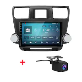 Junsun - Backup Camera 4+64GB Android 15 8Core carplay Car Stereo Radio GPS Navi WIFI RDS DSP SWC For Toyota Highlander 2009-2013 - Black