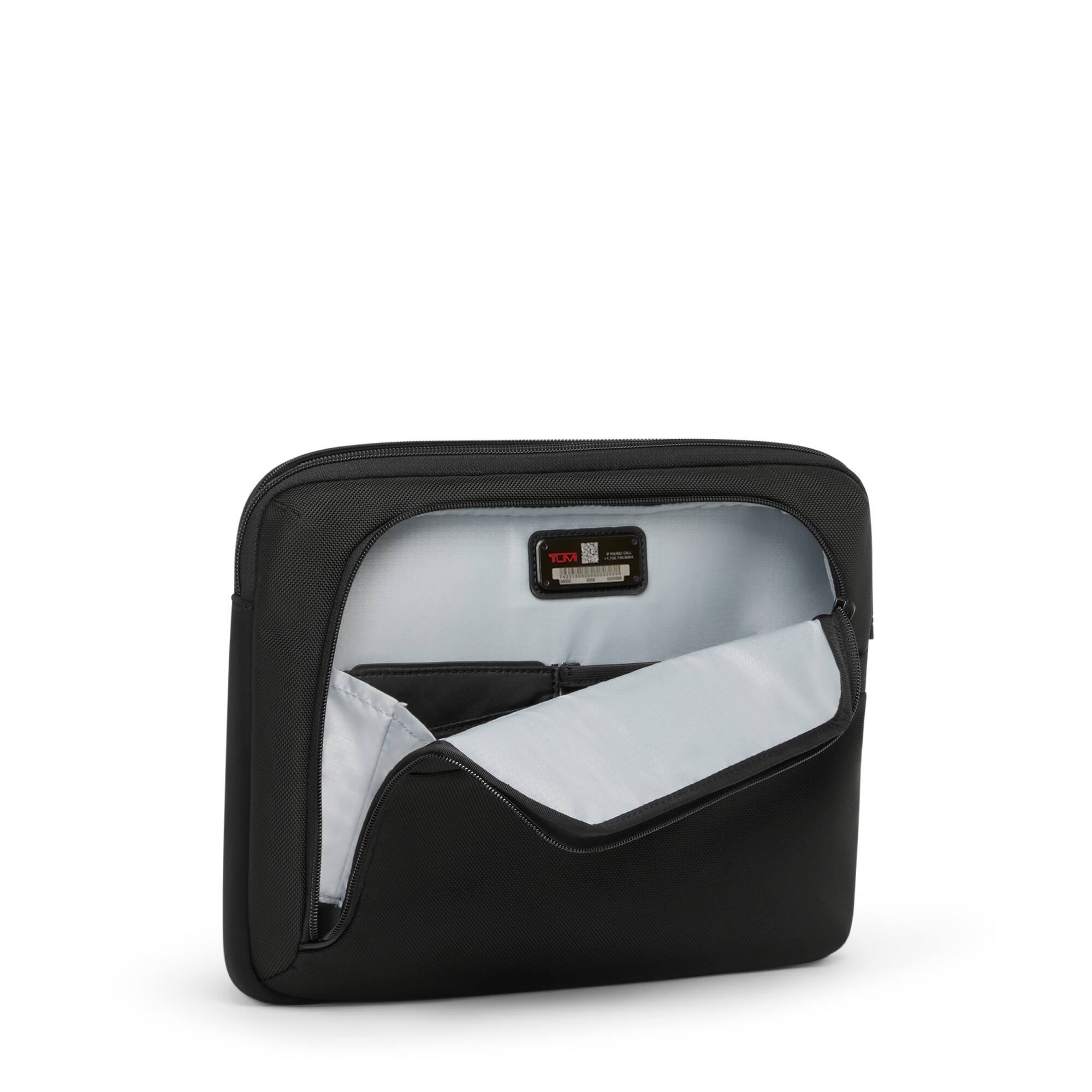 Angle. TUMI - Alpha Medium 13" Laptop Cover - Black.