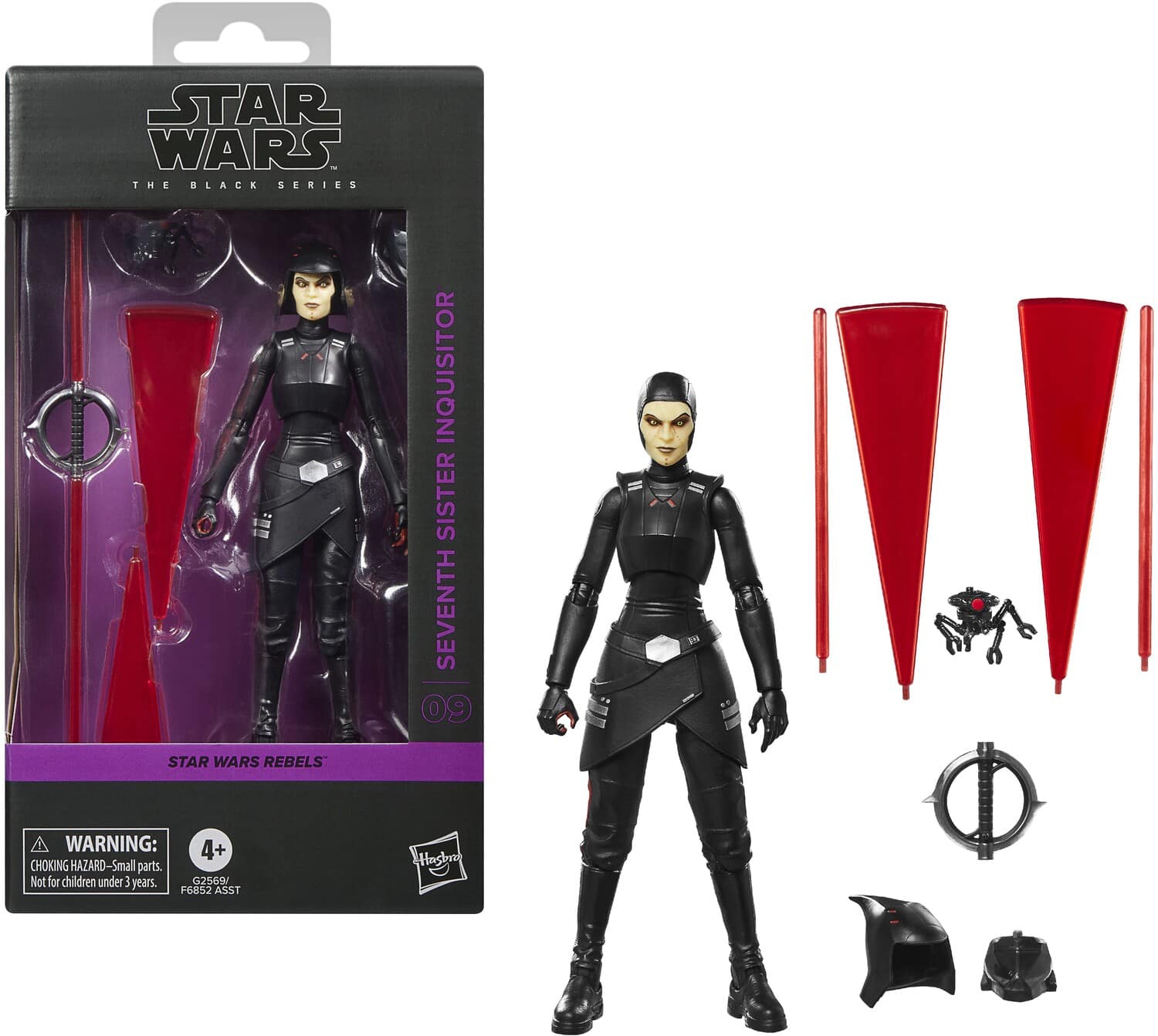 Hasbro - Star Wars Rebels - Black Series - Seventh Sister Inquisitor Action Figure - COLLECTIBLES - Multicolor
