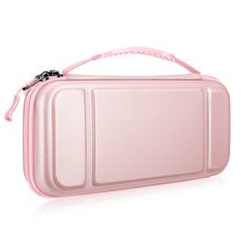 Fintie - Carrying Case for Nintendo Switch (2017) / Nintendo Switch OLED Model (2021) Shockproof Portable Travel Storage Bag - Rose Gold