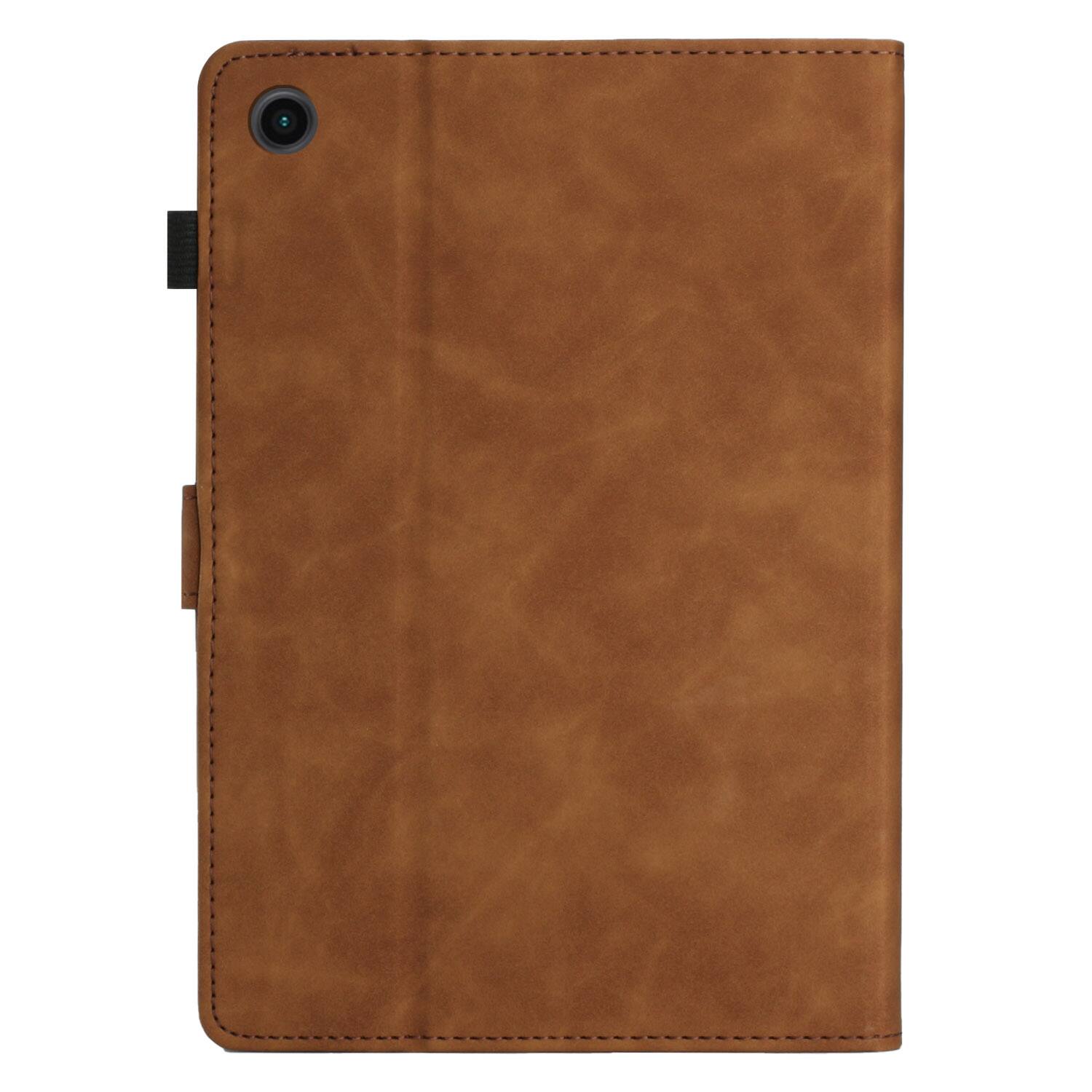 Alt View 3. Dteck - Case for Samsung Galaxy Tab A9+/A9 Plus 11" 2023 (SM-X210/X215),Butterfly Embossed PU Leather Card Slot Stand Flip Cover - Brown.