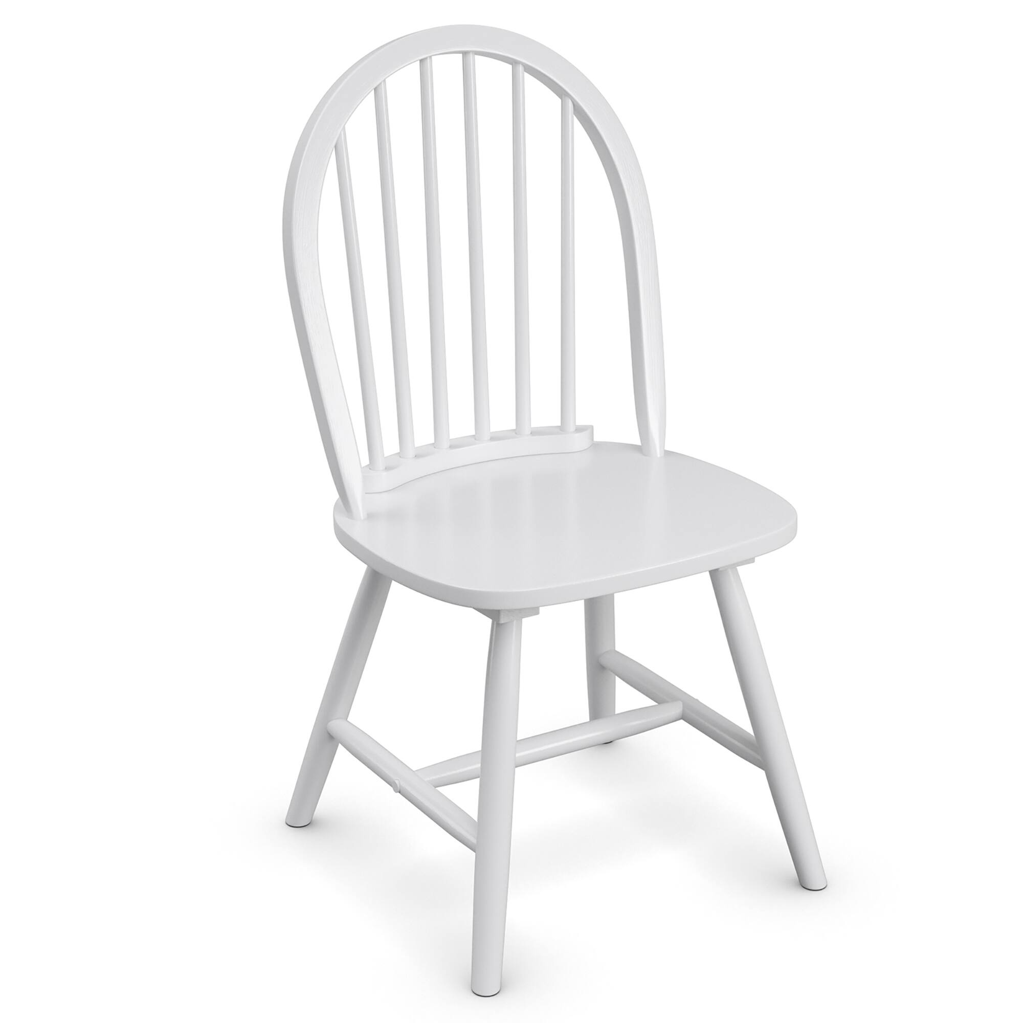 Alt View 6. Costway - Set of 4 Vintage Windsor Dining Side Chair Wood Spindleback Kitchen Room - White.