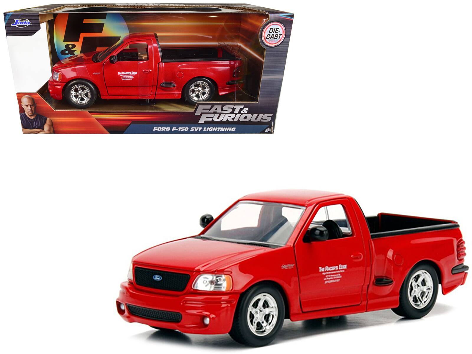 Brian's Ford F-150 SVT Lightning Pickup Truck "Fast & Furious" Movie 1/24 Diecast Model Car by Jada - Red
