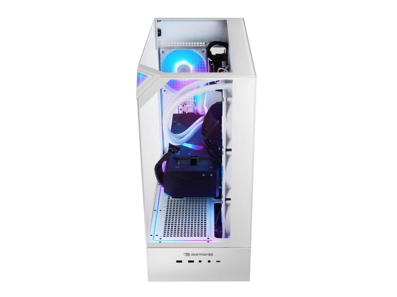 Alt View 6. iBUYPOWER - iBUYPOWER Element Gaming PC - i7 14700F, RTX 5060Ti, 16GB DDR5, 1TB SSD, Win 11, White - White.