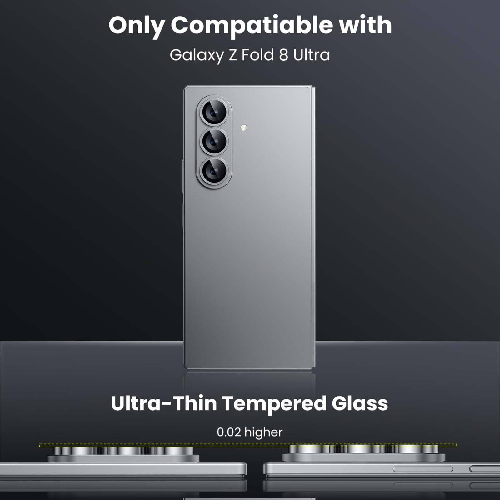 Only Compatible with  
Galaxy Z Fold 8 Ultra  

Ultra-Thin Tempered Glass  
0.02 higher