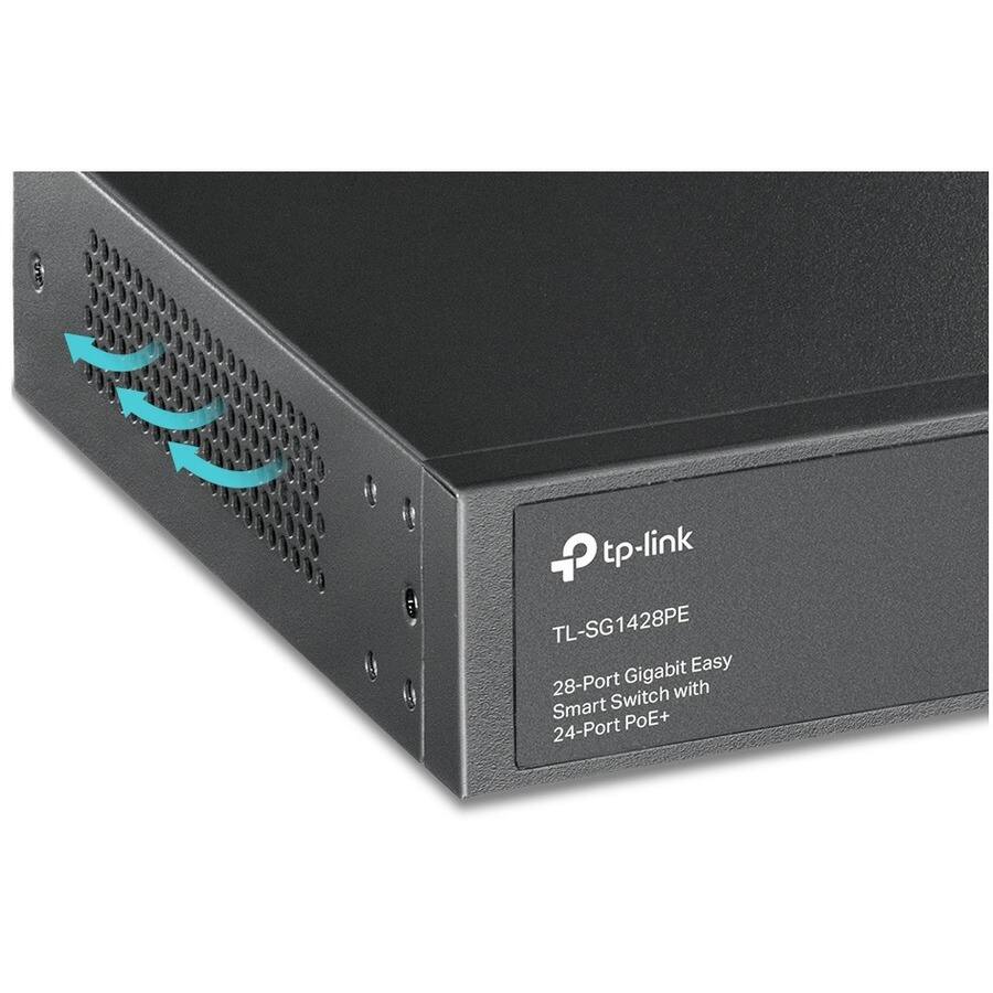 TP-Link TL-SG1428PE  
28-Port Gigabit Easy Smart Switch with 24-Port PoE+