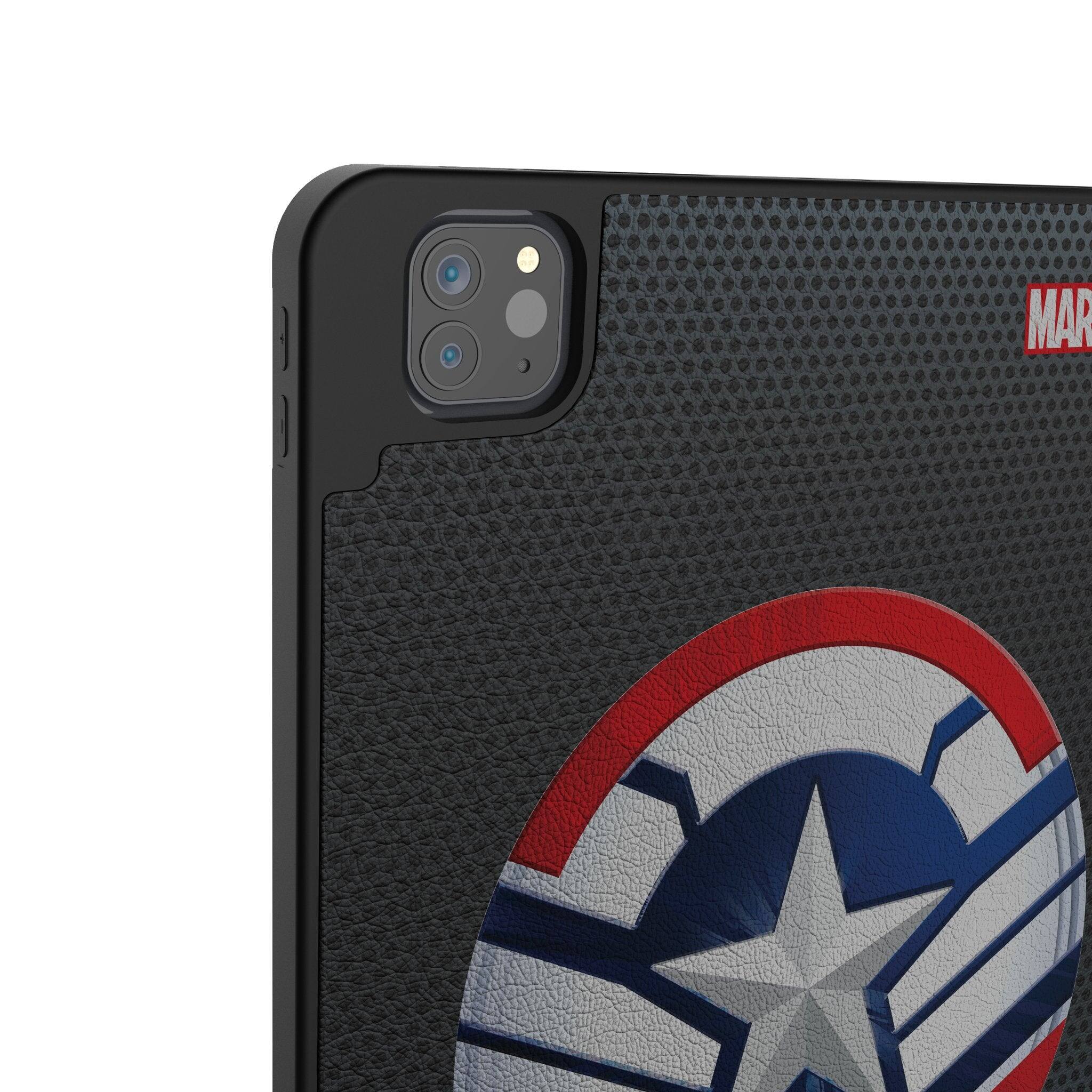 Left. Keyscaper - Marvel Grid Tablet Case - Apple iPad Pro 11in (3rd/2nd/1st Gen) - Sam Wilson Captain America.