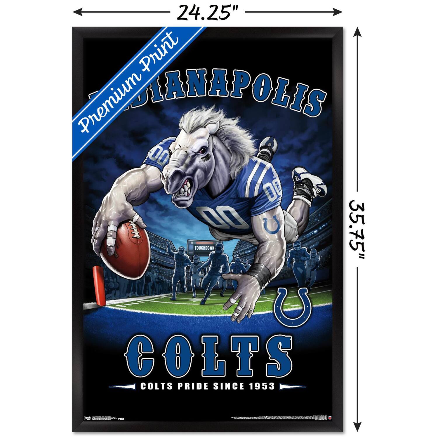 24.25" x 35.75"  
Premium Print  
INDIANAPOLIS  
COLTS  
COLTS PRIDE SINCE 1953