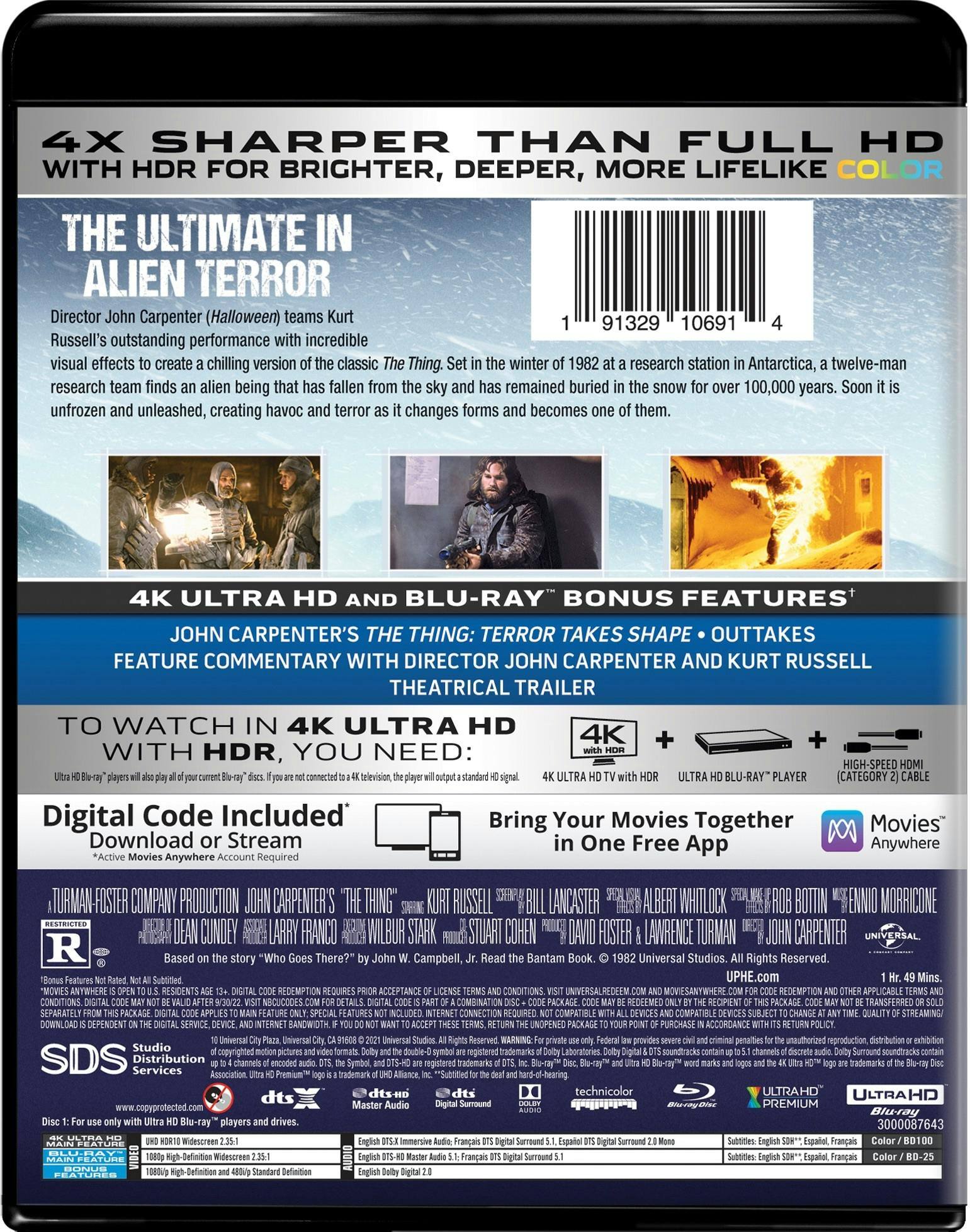 Back. The Thing (4K Ultra HD + Blu-ray) [UHD].