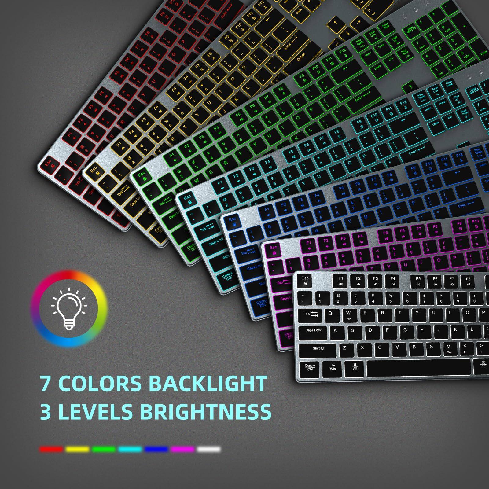 7 COLORS BACKLIGHT  
3 LEVELS BRIGHTNESS