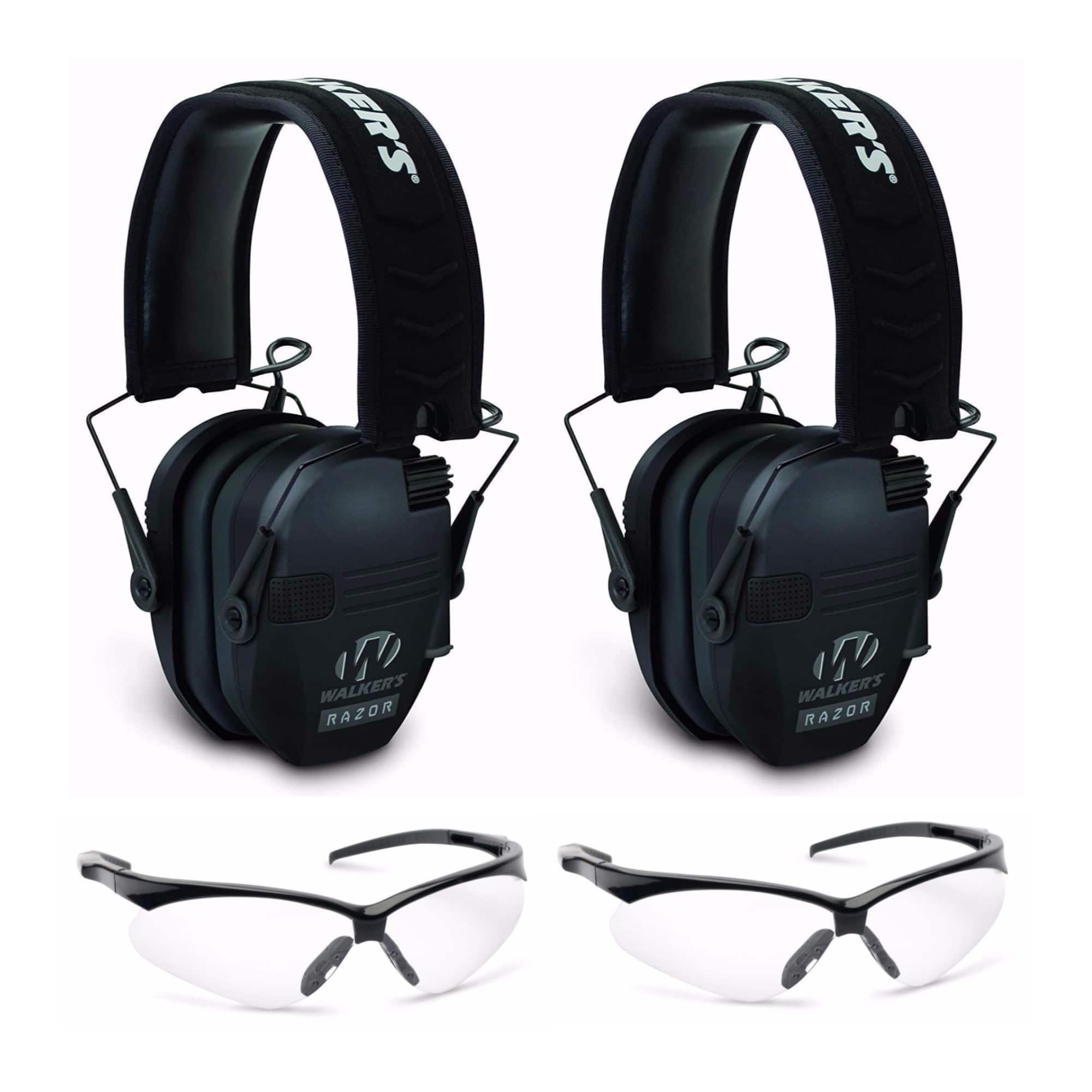 Walkers - Walker's Razor Slim Electronic Shooting Range Earmuffs and Glasses (2-Pack) - Black price history on PriceWatchPro