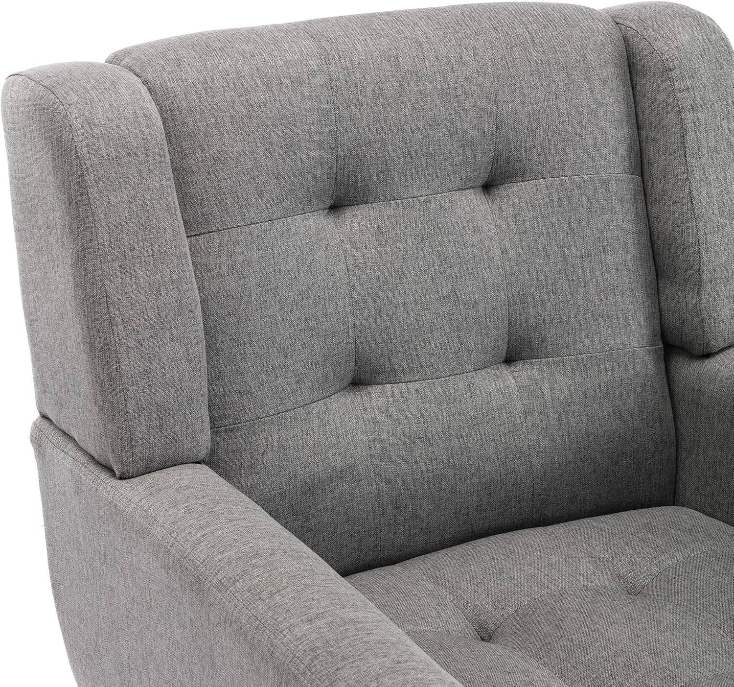 Alt View 6. Trinkets Crazed - Midcentury Modern Accent Chair with Arms, Upholstered Fabric Reading Side Chair - light gray.