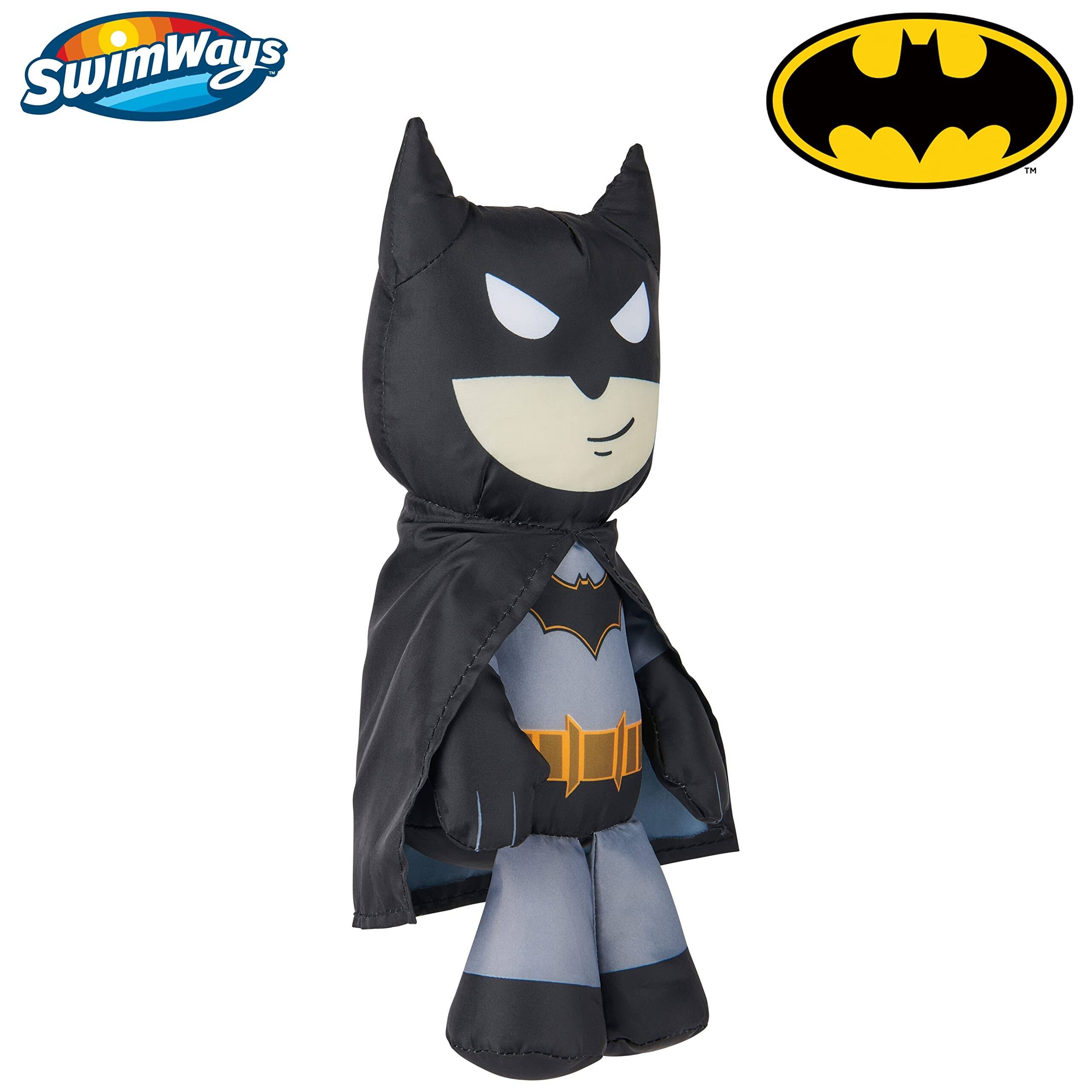 Angle. SwimWays - SwimWays Batman Floating Swim Huggable Plush Pool Toy, Soft Bath Buddy, Ages 1+, Floating Water Toy - Black.