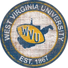 Fan Creations - West Virginia Mountaineers 24'' Round Heritage Logo Sign - Multicolor