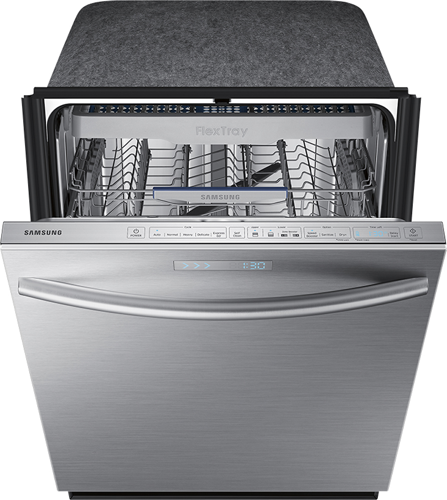 Best Buy: Samsung WaterWall 24" Built-In Dishwasher Stainless steel Best Buy Stainless Steel Dishwasher