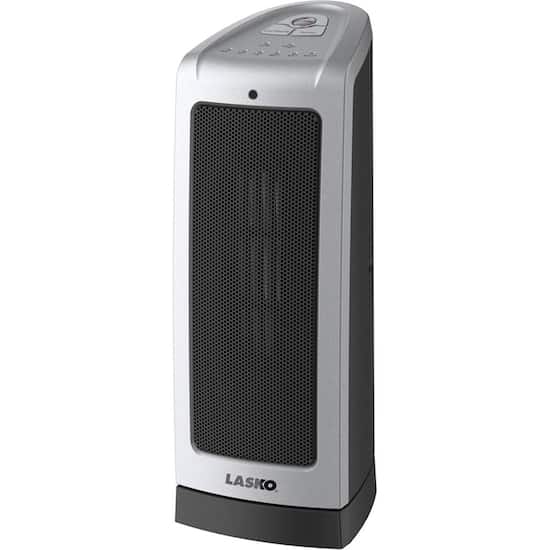 Lasko Ceramic Tower Heater Silver Black 5309 Best Buy