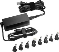 Insignia™ - 65 W Charger for Select Laptops & Ultrabooks - Black - Front_Zoom