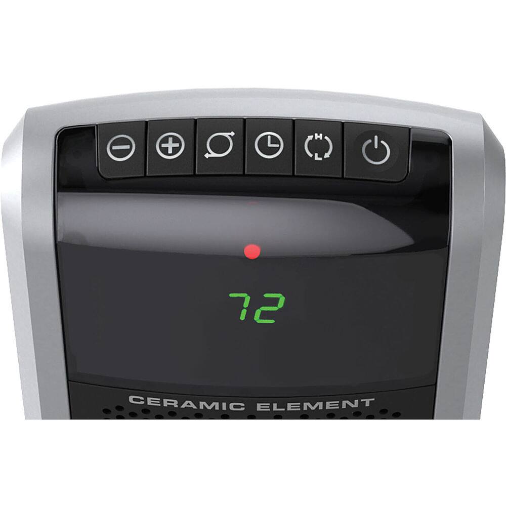 Angle. Lasko - Oscillating Ceramic Tower Heater with Logic Center Remote Control - Gray/Black.