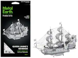Model Kit Queen Anne's Revenge Ship (Challenging Difficulty) Steel Model Kit by Metal Earth