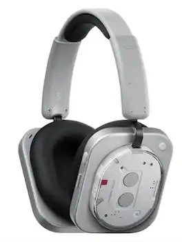 KEF - Nothing Headphone (1) Hybrid Active Noise Cancelling Headphones, Wireless Over-Ear Headphones with 6 Mics, 80Hrs Playtim - White