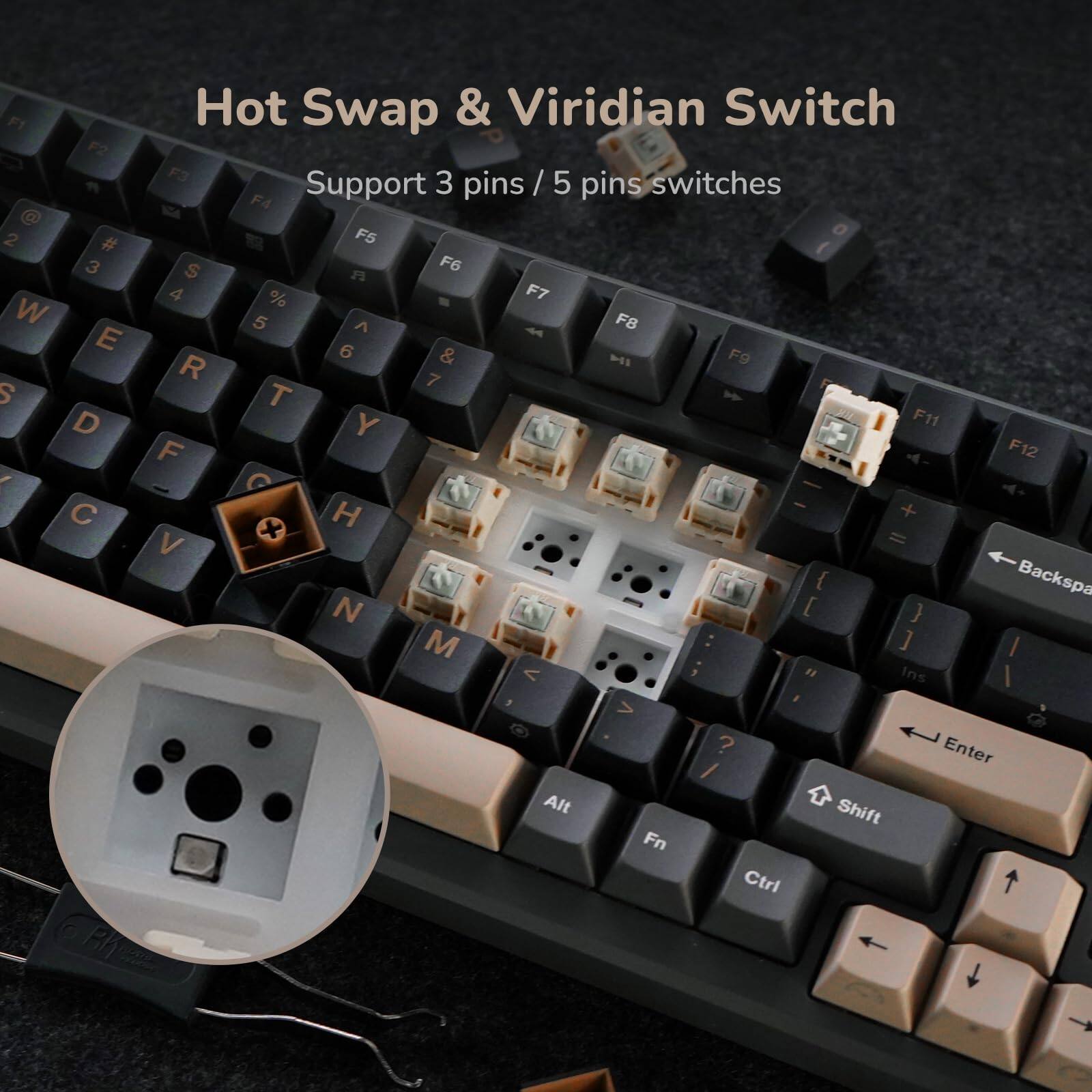 Hot Swap & Viridian Switch  
Support 3 pins / 5 pins switches