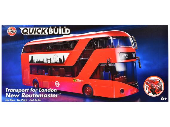 AIRFIX QUICK BUILD
Oxford Circus 22 - CLEANER AIR - Transport for London™ New Routemaster
No Glue - No Paint - Just Build!
6+