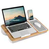 LapGear - Home Office Lap Desk for 15.6" Laptop - Oak Woodgrain - Front_Zoom