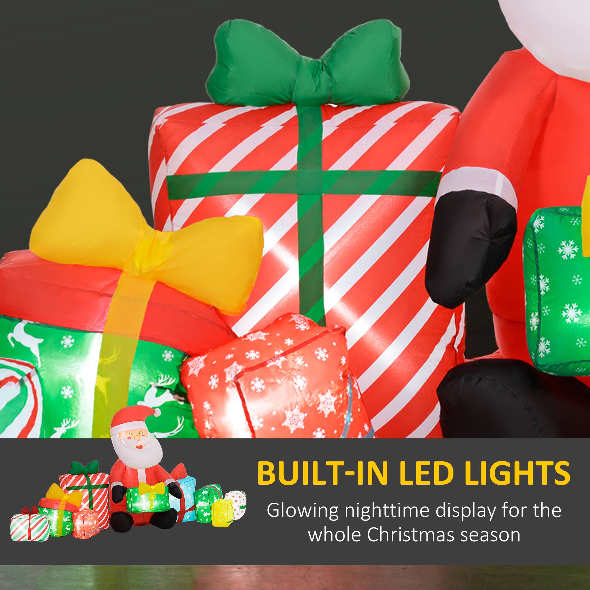 BUILT-IN LED LIGHTS: Glowing nighttime display for the whole Christmas season.