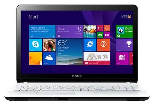Front Standard. Sony - VAIO Fit 15.5" Touch-Screen Laptop - 8GB Memory - 750GB Hard Drive - White.