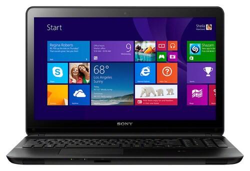 Front Standard. Sony - VAIO Fit 15.5" Touch-Screen Laptop - 8GB Memory - 750GB Hard Drive - Black.