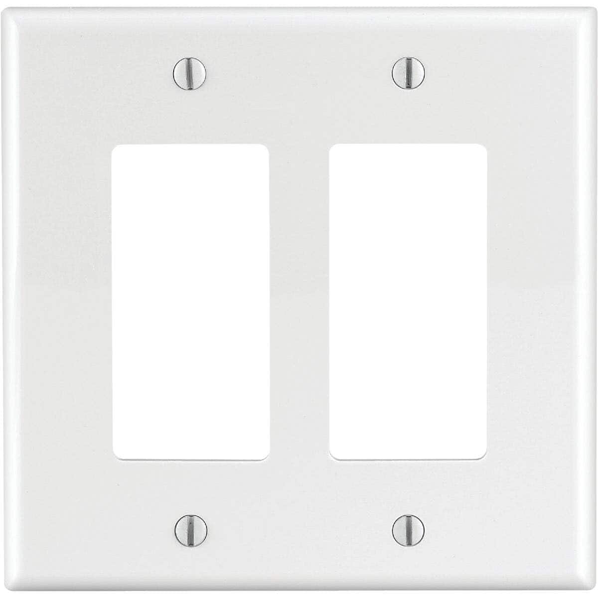 Leviton - Decora 2 gang Nylon Decorator Wall Plate 1 pk - White