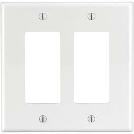 Leviton - Decora 2 gang Nylon Decorator Wall Plate 1 pk - White
