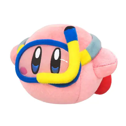 Front. Little Buddy - Kirby Swim 6 Inch Collector Plush - Pink.