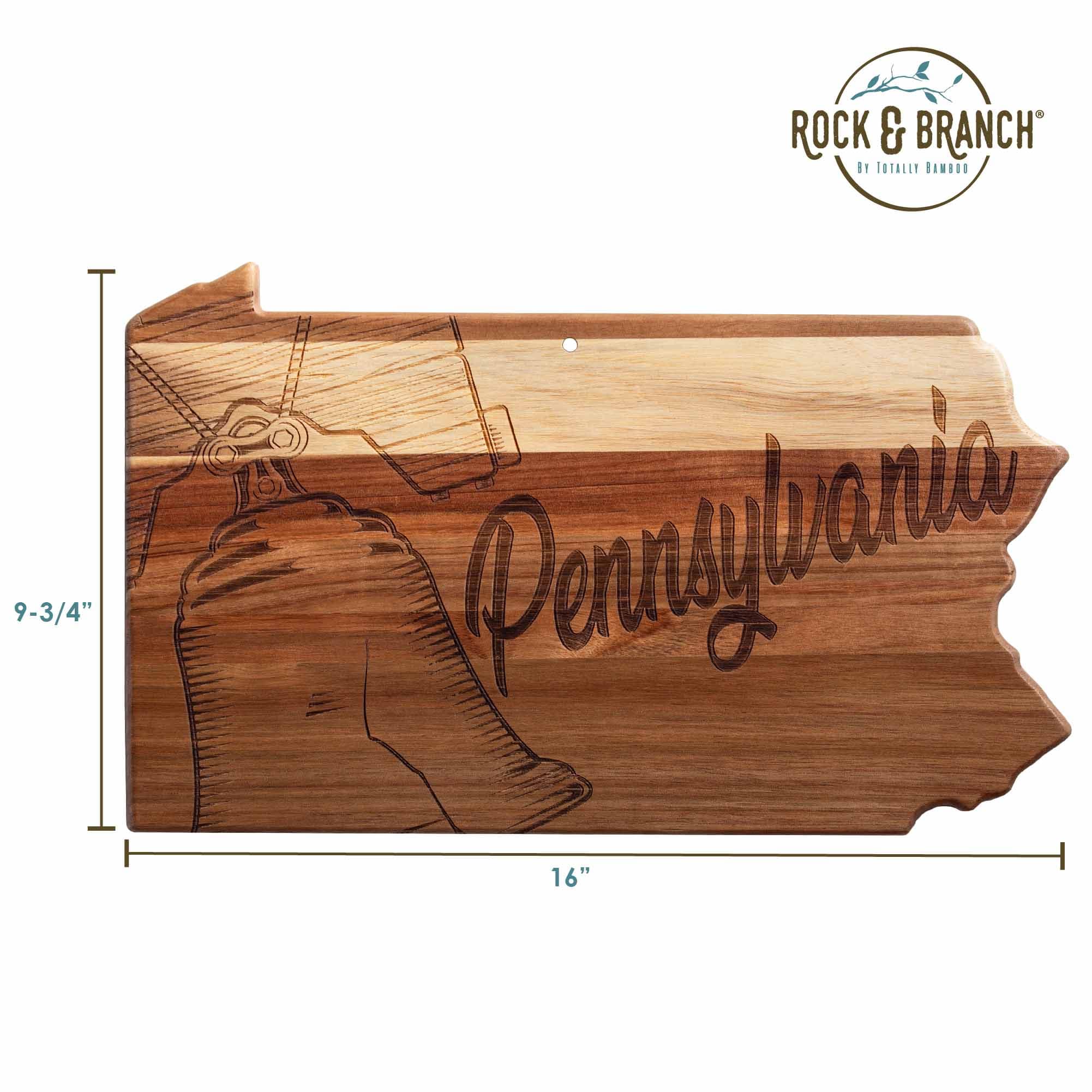 9-3/4" ROCK & BRANCH BY TOTALLY BAMBOO Pennsylvania 16"