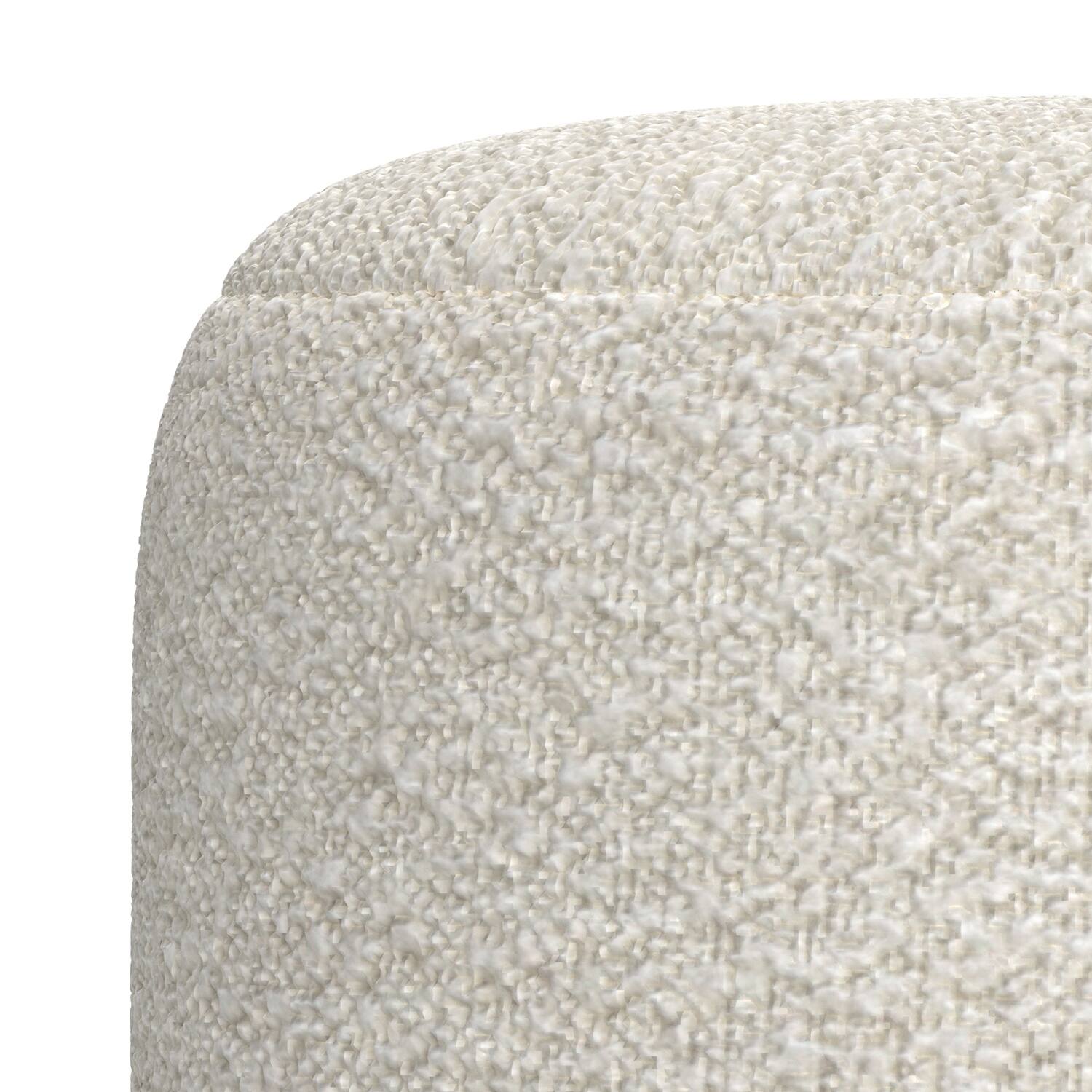Alt View 7. Simpli Home - Chantal Round Pouf - White.