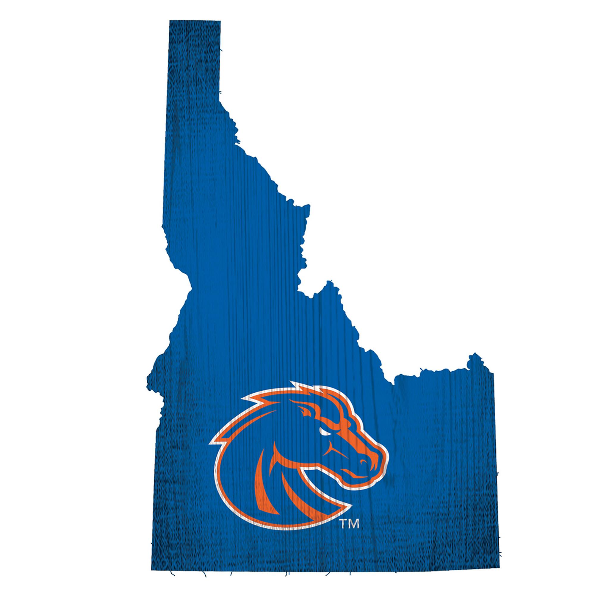 Boise State Broncos 12" Logo State Sign