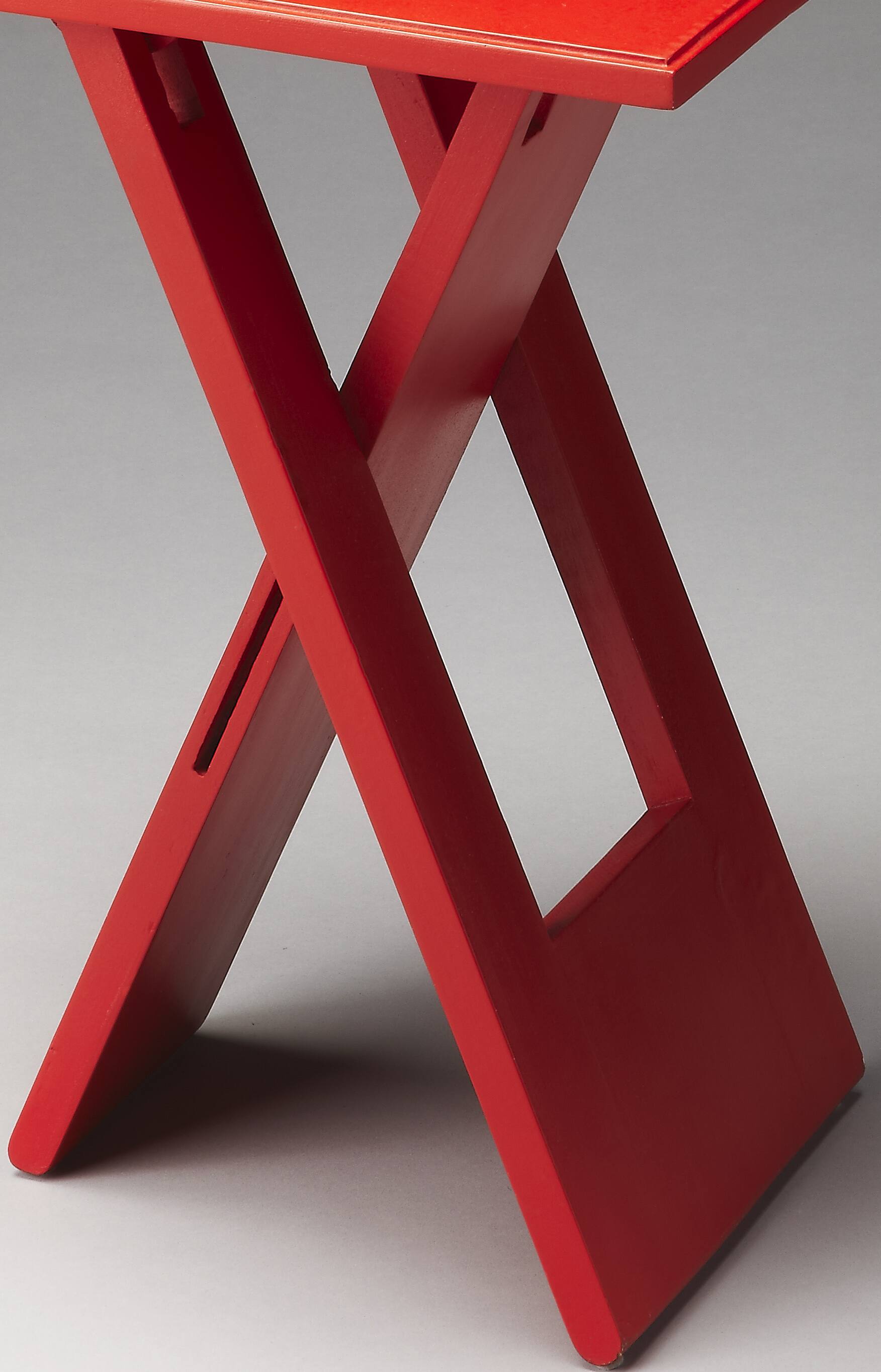 Alt View 1. Butler Specialty - Hammond Folding Side Table - Red.