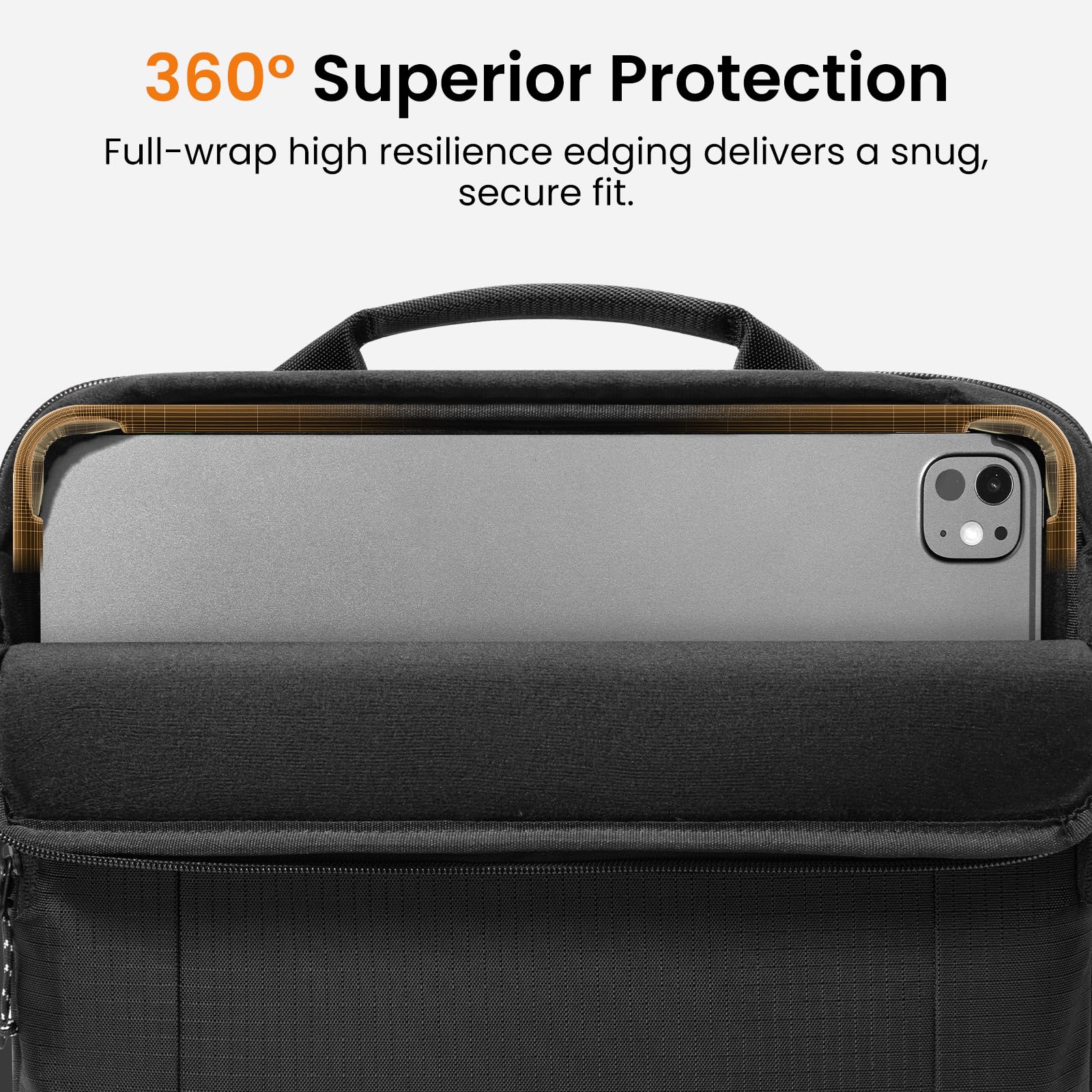 360° Superior Protection  
Full-wrap high resilience edging delivers a snug, secure fit.