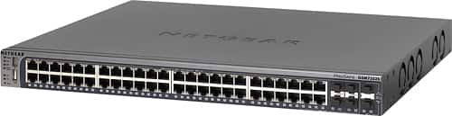NETGEAR - 48-Port 10/100/1000 Mbps Gigabit Fully Managed Switch - Blue - Angle_Zoom