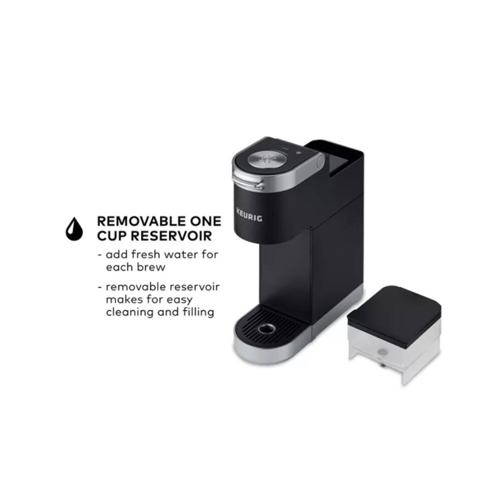 REMOVABLE ONE CUP RESERVOIR

- add fresh water for each brew
- removable reservoir makes for easy cleaning and filling