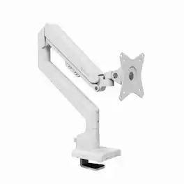 Arozzi - Alzare Neo Gas Spring Single Monitor Arm – Ergonomic Desk Mount for Gaming & Office – - White