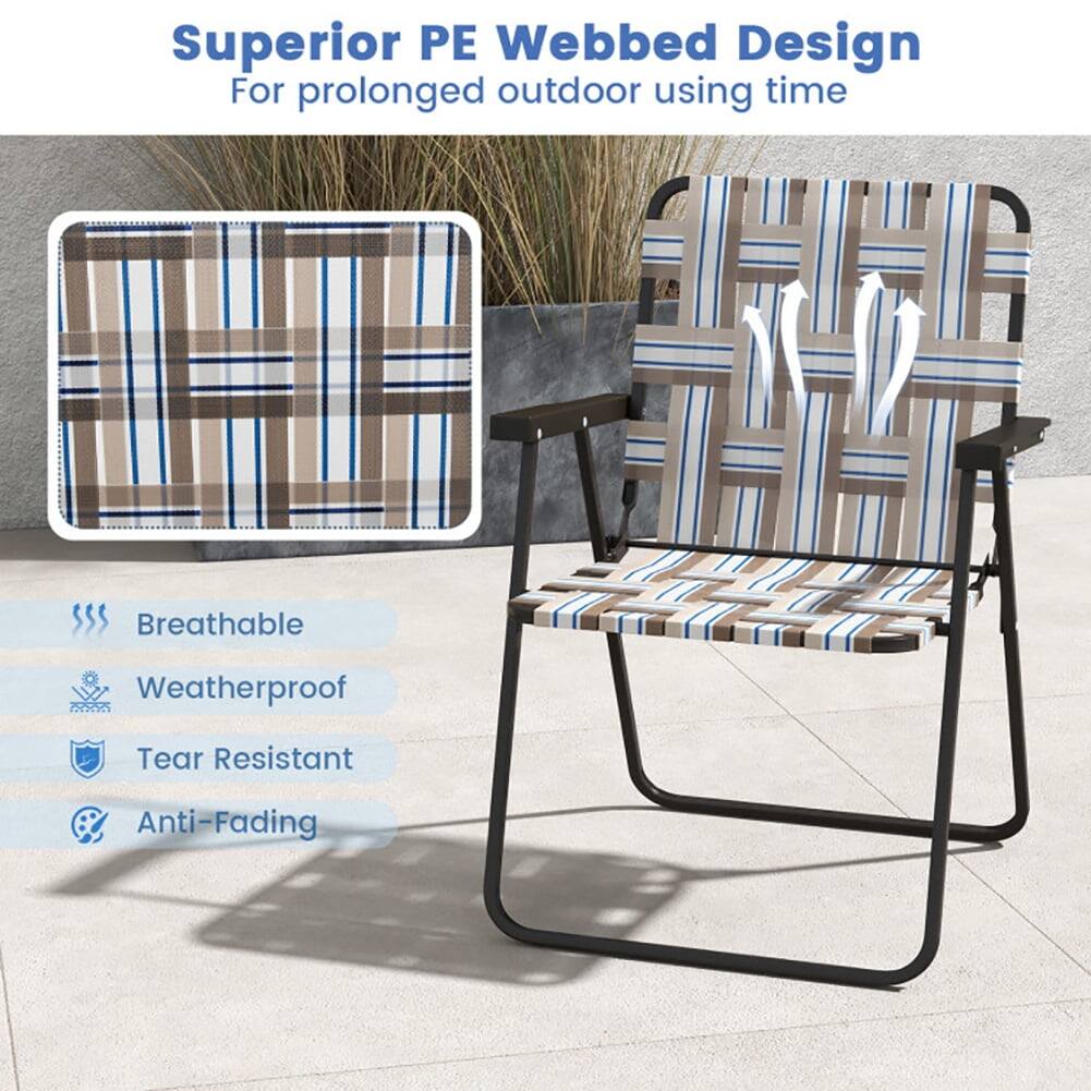 Superior PE Webbed Design  
For prolonged outdoor using time  

- Breathable  
- Weatherproof  
- Tear Resistant  
- Anti-Fading