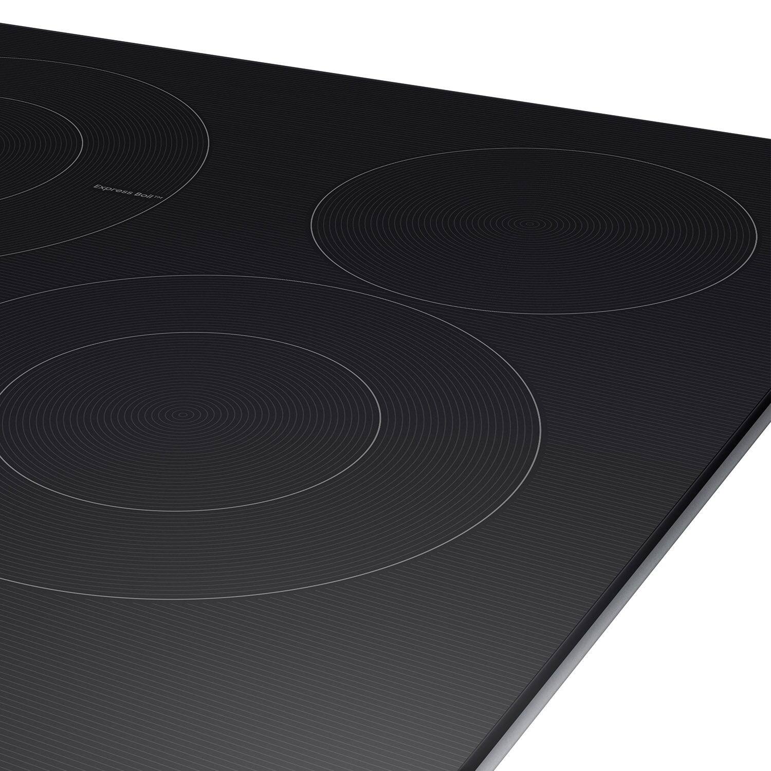 Alt View 24. Samsung - 30" Electric Cooktop with 5 Burners and ENERGY STAR Certified Cooktop with Illuminated Knobs - Black.