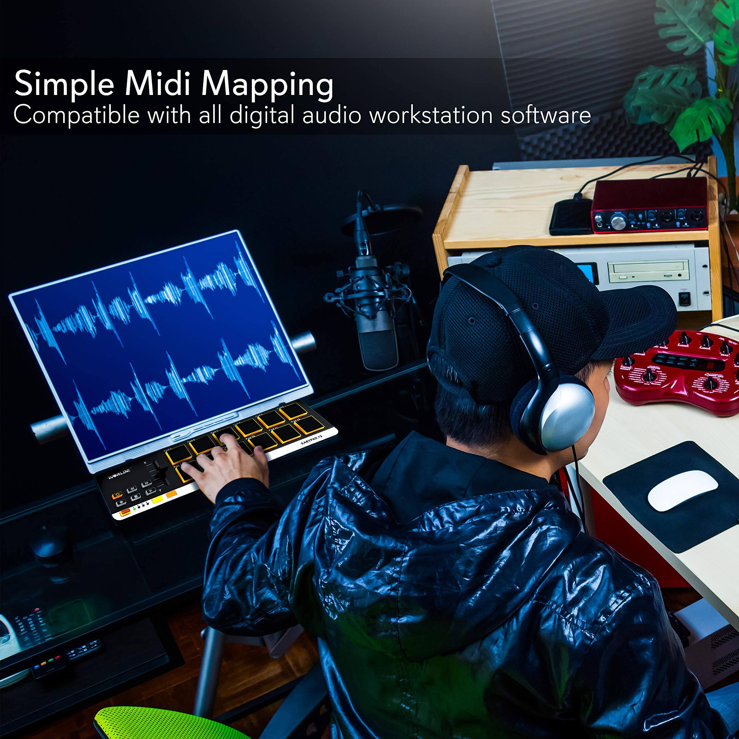 Simple Midi Mapping  
Compatible with all digital audio workstation software
