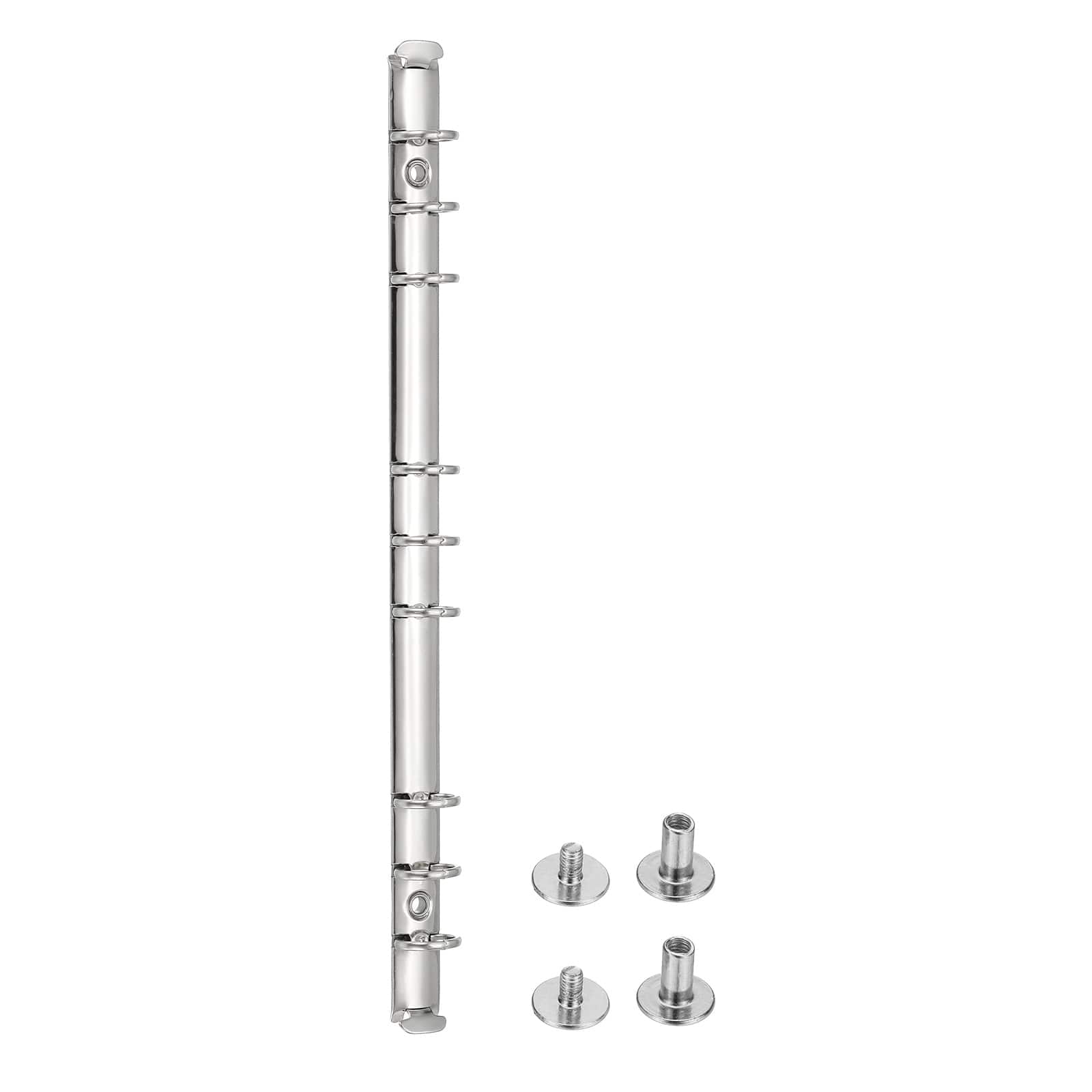 Unique Bargains - 9 Holes Ring Binder, B5 Notebook 15mm Book Binding Kits Planner Maker Binder Ring Clip Mechanisms with Screw - Silver
