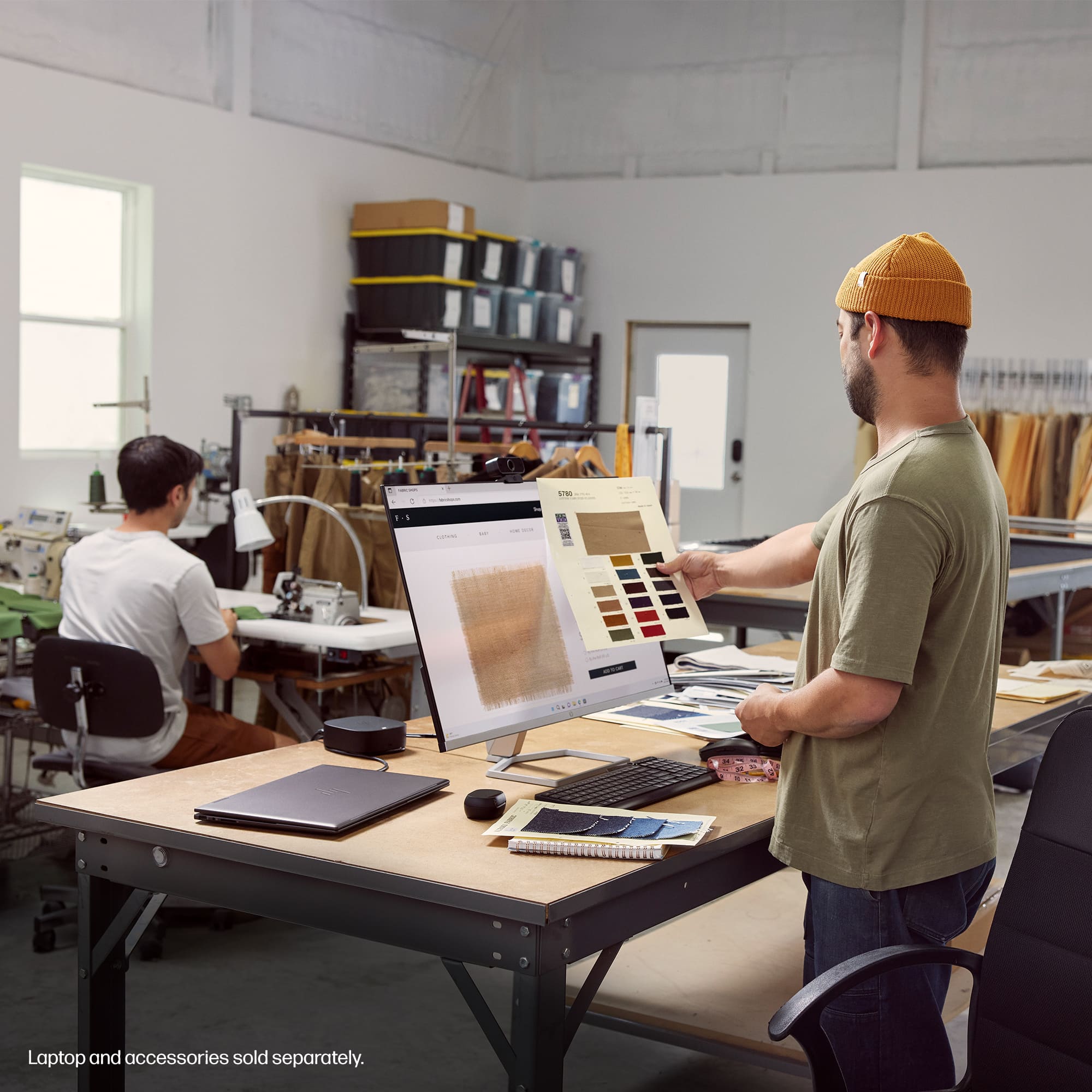 Laptop and accessories sold separately.